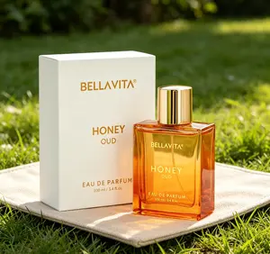 Bella Vita Luxury Honey Oud EDP 100ml/3.4 fl.oz, Long Lasting Unisex Fragrance with Patchouli, Vanilla, Bergamot & Floral Spicy Notes, Infused with Vegan Essential Oils, Premium Gourmand Oud Scent, Perfect Valentine’s Day Gift