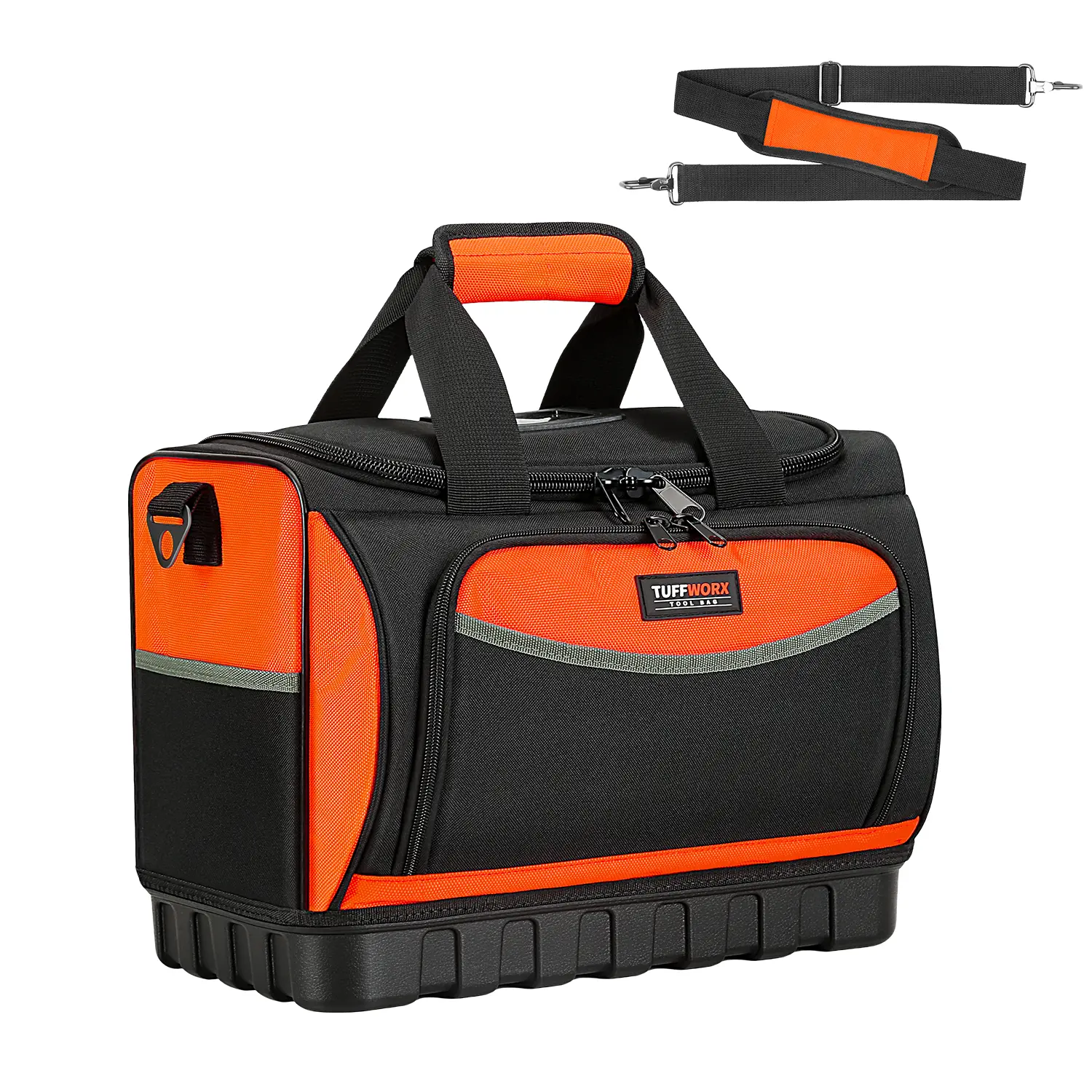 TUFFWORX Tool Bag, Large Tool Organizer Bag with 18 Pockets,15.7x