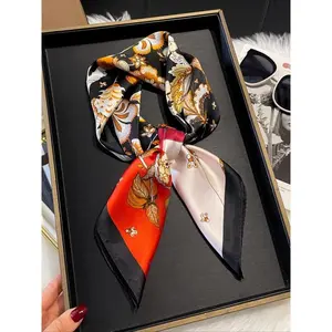 Women's Fashionable Plants Print Square Scarf, Boho Style Bandana for Daily Wear, Fashion Accessories for Women & Girls