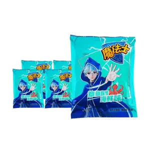 MOFASHI Octopus Paul Seafood Flavor Crispy Noodles Snack - 5 Packs (45g Each) - Nostalgic Childhood Treat