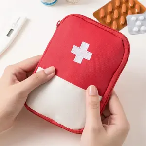 Portable Travel First Aid Kit for Business Trips, Outdoor Emergency Medicine Bag, Small Personal Medicine Pouch, Home Storage Bag