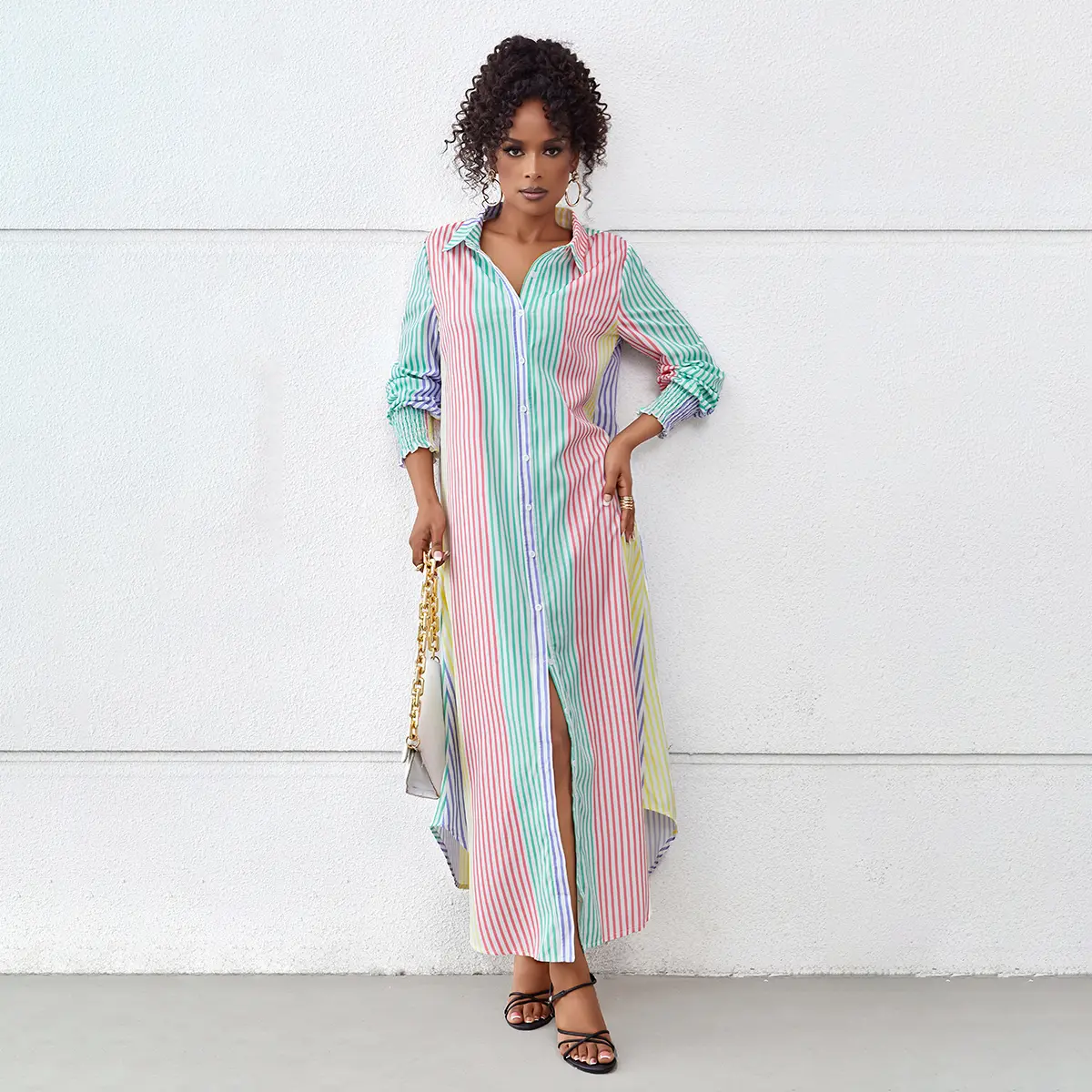 chinese dress ladies Inna Poplin Maxi Dress