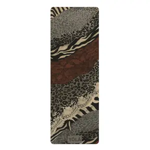 Vintage Zebra Yoga Mat – Non-Slip Suede Pilates Mat