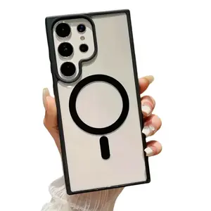 Phone Case - Macaron Color Magnetic Case for Galaxy S25 S24 S23 S22 Ultra Plus 24 23 FE Durable Full Cover with Sleek Modern Aesthetic
