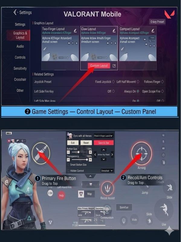 Mobile Gaming Triggers, 4-Finger Integrated Controller with Mechanical Tactile Clicking, Auto High-Sensitivity Capacitive Mapping Gaming Grip for iPhone & Android PUBG/Call of Duty/Valorant