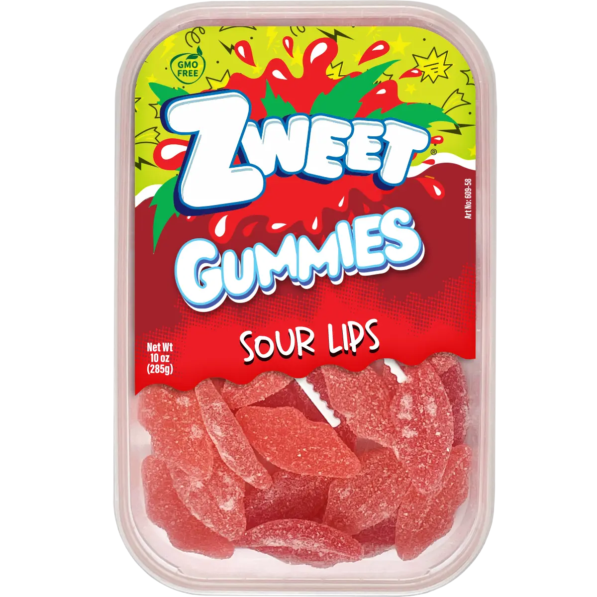 Sour Gummy Lips Candy | Zweet | 10 oz
