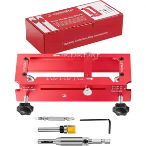 Door Hinge Jig,  Alloy Doors Hinges Router Jigs, Adjustable Door Jamb Hinge Jig, Fits Door Hinges from 2.5" to 5" Length and Thicknesses, Radius 1/4", Radius 5/8" and Square Corner