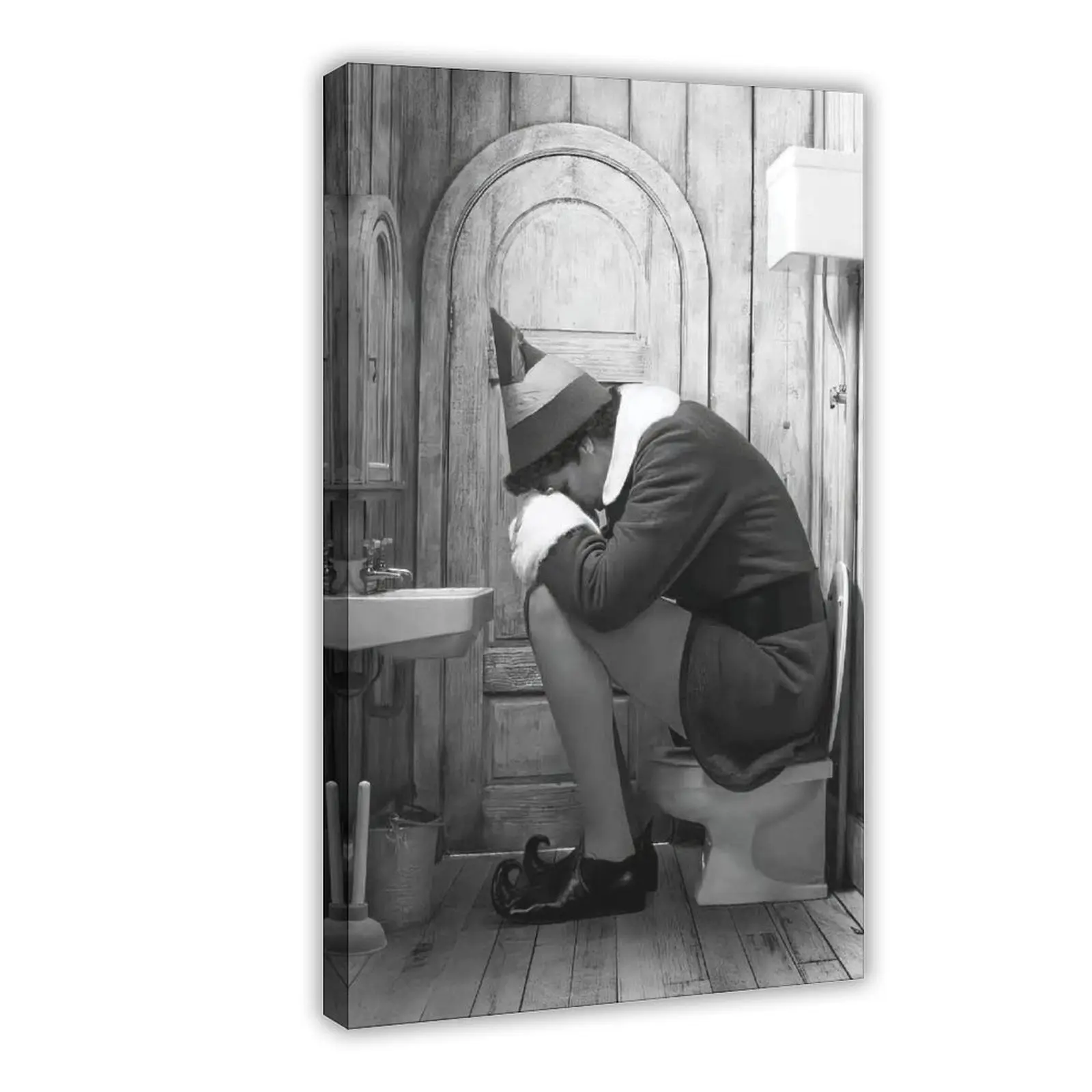 Christmas Bathroom Decor Funny Movie  Print Oil Painting Toilet Humor Bathroom   unique photo car accessory restaurant Modern  Decor anime  green minimalist unframed  decor woman canvas   kitchen sign poster high quality golf wall art Portrait