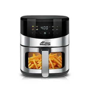 MIRASTON 6.5QT Family-Size Digital Air Fryer, Touchscreen operation with Visible Window, 8 Cooking Presets, Non Toxic, Dishwasher-Safe Basket, 1400W, Holiday Haul