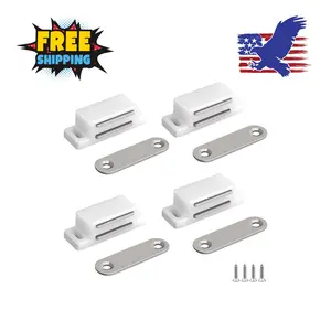 Cabinet Magnetic Catch - 4 Pack (White)