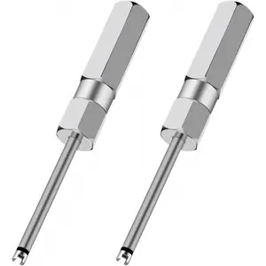 2 Piece Valve Core Removal Tool Set, Screwdriver for Removing Valve Stem Cores, Tyre Valve Tool for Schrader Valve Cores