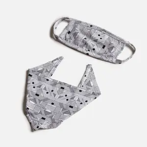 Matching Human & Dog Bandana & Face Mask - Geometric
