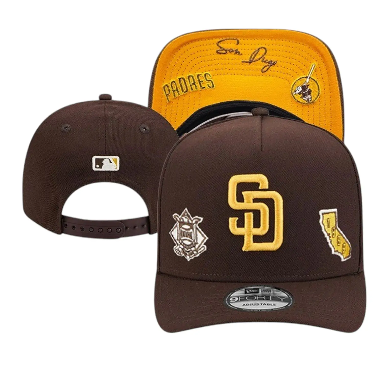 San Diego Padres New Era Brown 9FIFTY Snapback Baseball Champions Hats