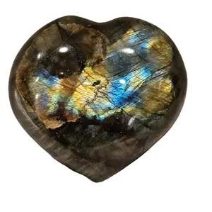 Labradorite Crystal Heart by Indonesia - Healing Crystal for Love and Emotional Transformation