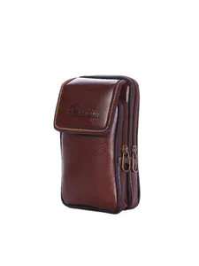 Men's Vertical Business Waist Bag for Phone with Belt, Multi-functional Coin and Key Pouch, Smart and Portable