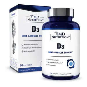 1MD Nutrition Vitamin D3 Supplement - 5000 IU Softgels - Immune Support, Bone Strength & Muscle Function - Enhanced with Organic Avocado Oil for Optimal Absorption - 2 Month Supply