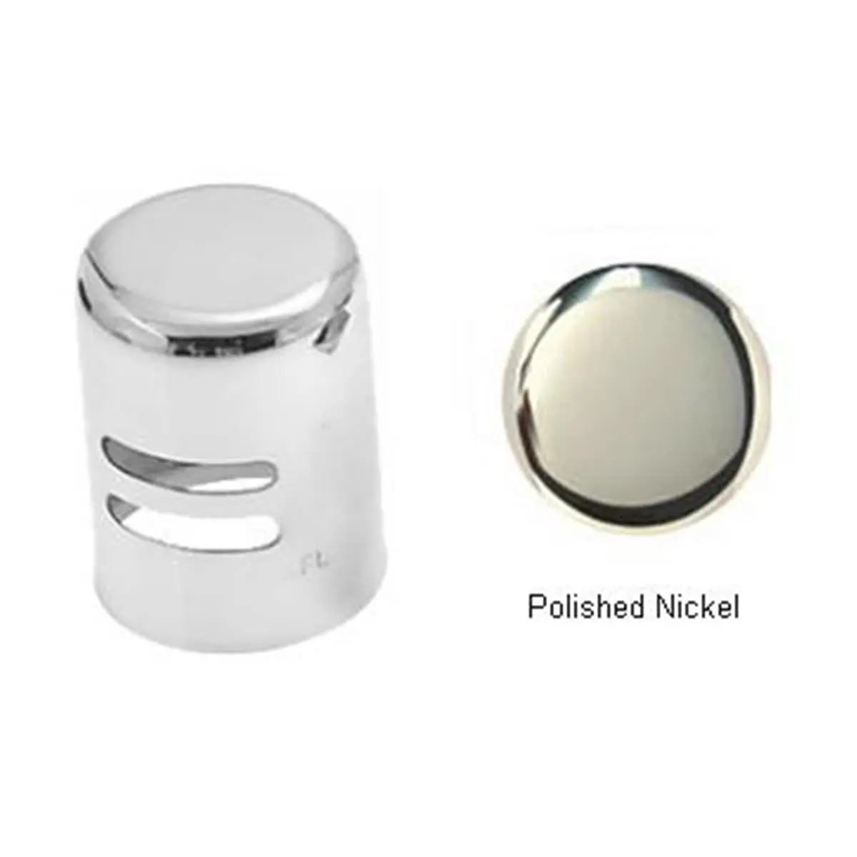 Westbrass D201-05 Classic Standard Brass Air Gap - Polished Nickel, 1-5/8" Cap Diameter, 2-1/4" Cap Height, Easily Cleaned Finish