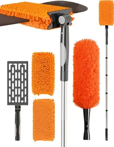 6FT Extendable Ceiling Fan Duster – Microfiber Cleaning Kit for Blinds, Doors, Walls & Hard-to-Reach Areas