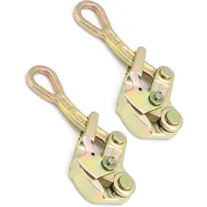 2 Pack 1 T Cable Grip Wire Grip Steel Rope Jaw Puller for Wire Rope, Pulling 2204 Lbs
