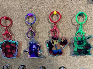 Rainbow Holographic Roblox Forsaken Killers Myths Hackers 1x1x1x1 John Doe C00lkidd Noli Acrylic Keychain, Perfect Gift for Fans & Collectors
