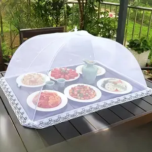 Large Food Cover, 2 Pack Set Pop-Up Portable Mesh Food Cover Tent, Nylon Covers, Keeps Out Flies, Ideal for Outdoor & Indoor Events