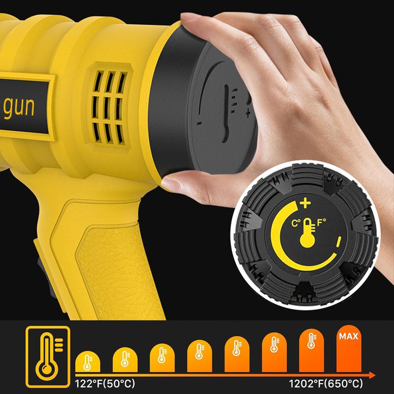 2000W Heat Gun for Vinyl Wrap, Car Wrapping Kit Include Heat Gun, Squeegees, Vinyl Cutter for Resin, Shrink PVC Tubing/Wrapping/Crafts and Vinyl Wrap -Car Accessories Set