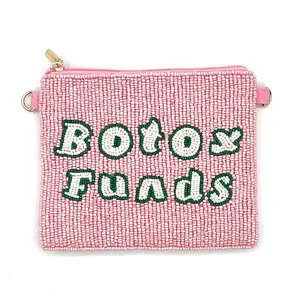 Botox Funds Beaded Coin Pouch