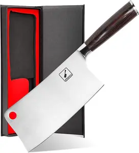 imarku Cleaver Knife 7 Inch Meat Cleaver - Japan Stainless Steel Butcher Knife with E Useful Kitchen Gadgets for Home and Restaurant Knives