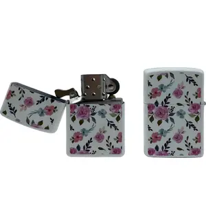 flip top lighter. pink flowers photo lighters. both sides photo lighter. Camping outdoor lighter