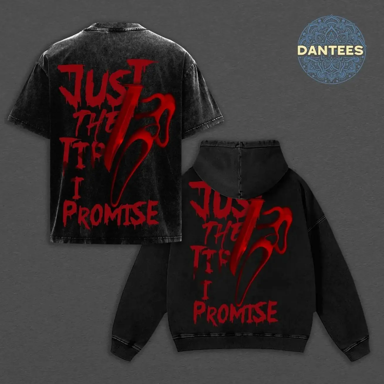 Just The Tip I Promise Ghostface Shirt Scream 7 Horror Movie Graphic Hoodie Bloody Knife Vintage Washed Tee Retro 90s Slasher Film Merch Oversized Streetwear Aesthetic Unisex Spooky Season Top Gift 547