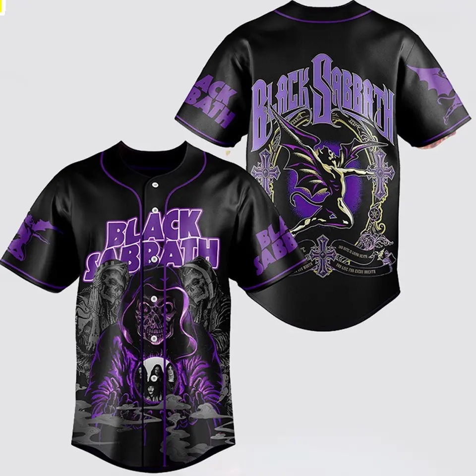 Black Sabbath Sabbath Bloody Sabbath Graphic Baseball Jersey HY5462