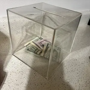 Saving Challenge Box, Clear Acrylic Piggy Bank, Unopenable Money Saving Box, Unbreakable Coin & Cash Container, Cash Coin Jar for Teens, Boys & Girls, Gift #TOP PICKS
