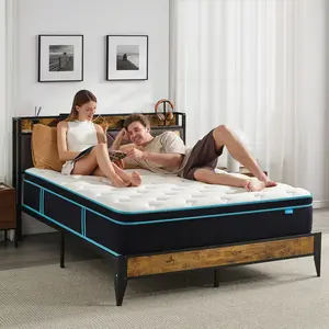 VIZIM Luxury 10 12 Inch Hybrid Mattress in a Box, Breathable Medium Firm Memory Foam & Pocket Spring Bed, CertiPUR-US Pressure Relief Mattress, Twin, Queen  #summervibes