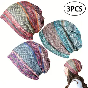 3pcs Women's Baggy Slouchy Beanie Chemo Hat Cap Scarf Soft Comfortable Breathable Fabric for Cancer Patients Everyday Wear Perfect Gift for Women Lighter