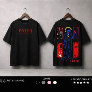 FAITH The Unholy Trinity Horror Game Vintage Washed Tee Unisex Heavyweight Cotton T-Shirt,Sweatshirt, Hoodie Menswear Streetwear Top, Men Gift Comfort Color Good Graphic Shirt