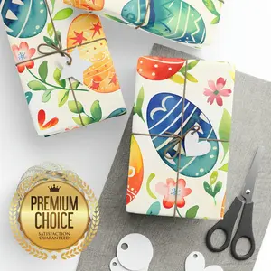 Beautiful Easter Egg Wrapping Paper, Easter Egg Hunt Gift Wrap, Springtime Wrapping Paper, Passover Gift Wrap