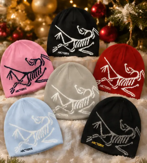 For Your Hikking Trip - Arc"teryx Bird Head Toque Y2K Classic Unisex Winter Beanie Multi-Color Variant Grid | Breathable Wool Blend Thermal Knit Cap- Frozen Peak Climbing Skiing Snowboarding Outdoor Wear