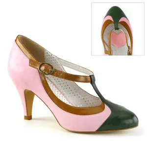 Pin Up Couture PEACH-03 Baby Pink Retro-Inspired Pumps