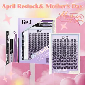 Medusa Kit l B&Q Updated Silk Protein Material Lash Cluster,Combined Natural&Manga Flora&Fairy Style,C Curl for DIY Eyelashes Extension,Waterproof,Long Lasting Fake Lash Cosmetic Makeup Anime Vacation Lash Outdoorfun Mother Gift April Stockup