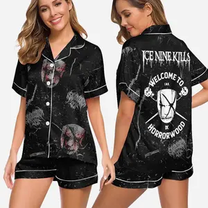 Ice Nine Kills Pajamas Set, Ice Nine Kills Band, Horror Movie Pajamas, Pajamas Set for Halloween, Women's Pajamas Set, Halloween Pajamas Set
