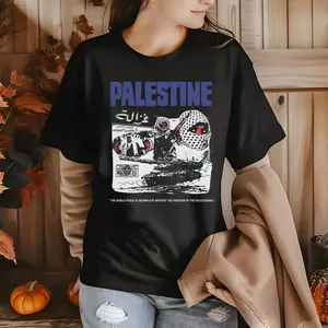 Palestine Shirt, Watermelon color Palestine shirt, gaza support merch, palestinian clothes, palestine Casual, Cotton, Soft, Top, Elegant, Comfortable Womenswear Check