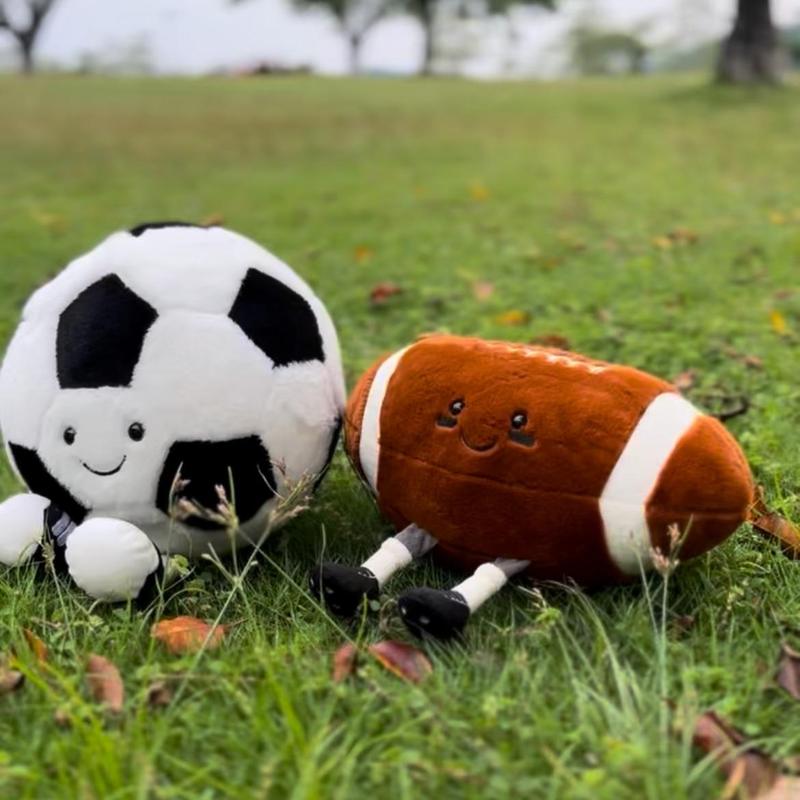 11" Cute Football Plush Toys Soft Stuffed Sport Throw Pillow Plush Ball Gift for Kids Birthday and Christmas Decoration (Footless - Basketball) Durable Fluffy