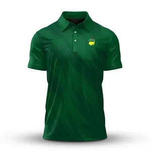 Masters Style Green Painting 2026 Golf Polo Shirt – Artistic Abstract Golf Aesthetic Polo, Lightweight Breathable Casual & Performance Wear