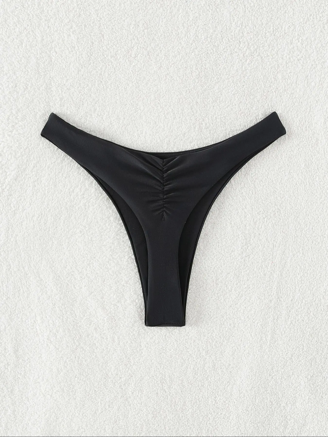 Women's Plain High Cut Swimsuit Bottom, Summer Clothes Women, Solid Comfort Swimwear for Women, Ladies Swimwear for Summer