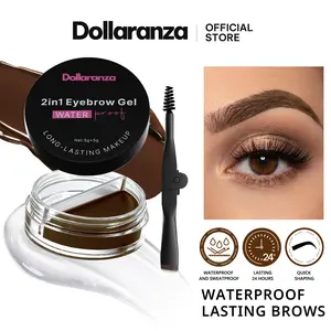 Dollaranza 2-in-1 Brow Gel & Pomade（Gel y Pomada para Cejas 2-en-1） Tint Kit 24H Long-Lasting Waterproof Sweat-Proof Net Wt. 5g+5g for All Skin Types