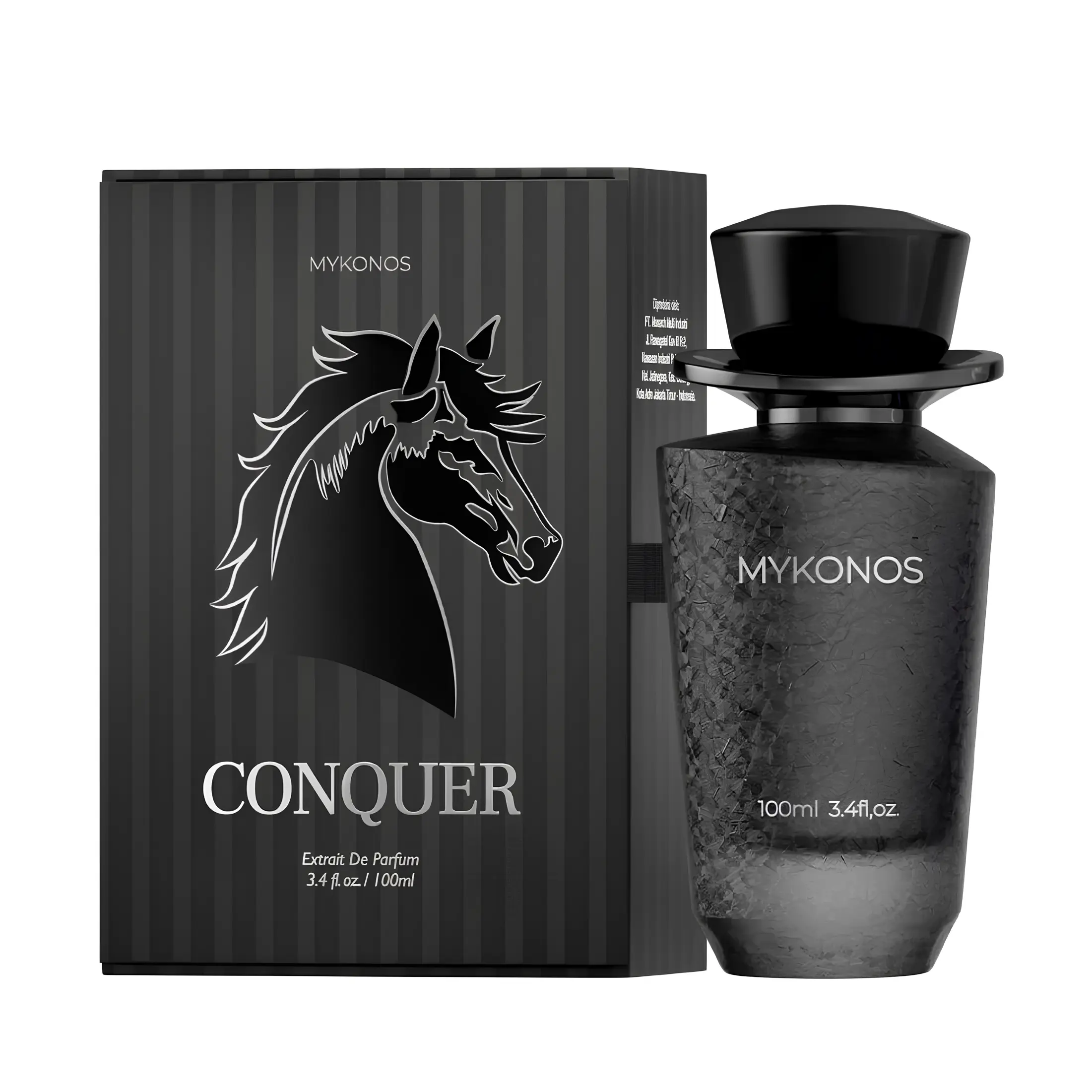 Mykonos Conquer for Unisex Extrait de Parfum Spray, 3.4 Ounce