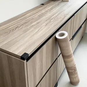 40cm Width Waterproof Self-Adhesive Wood Grain Sticker, Peel Stick Wallpaper, Easy-To-Peel-And-Stick Design for Doors Cabinets & Desks, Ideal for Home Office Use