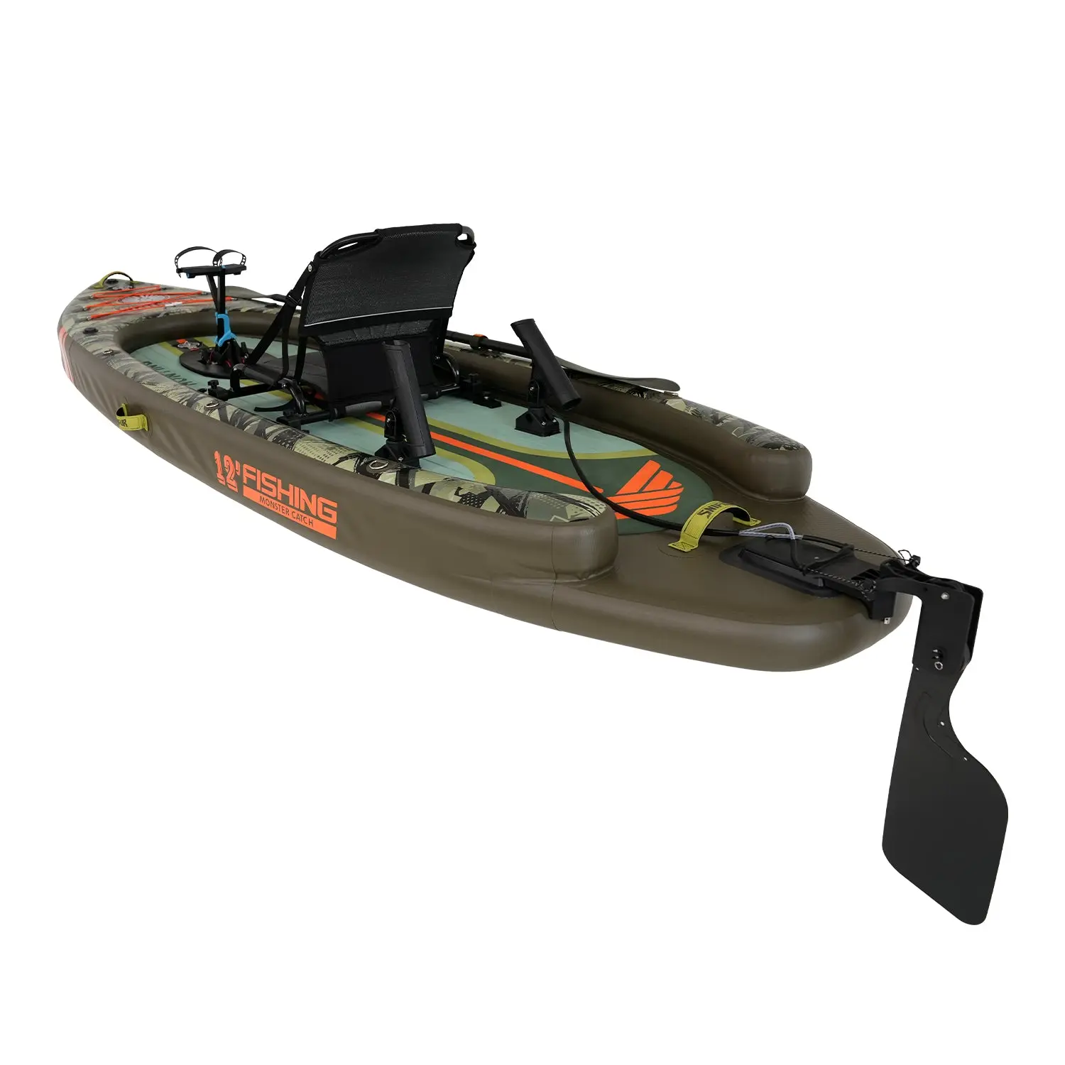 Malolo Pro Inflatable Fishing Kayak – Double Layer Design, Stainless Steel, Eva Foam, Camouflage, Adults, 144 In, 815 Lbs Capacity