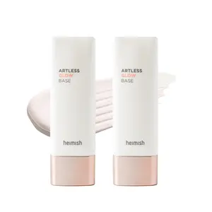【2-Pack】【HEIMISH】Artless Glow Base (1.4 Fl. Oz / 40ml) | Makeup Moisturizer & UV Defense Base | Cruelty-free All-In-One Primer Pearl Springtok Cream