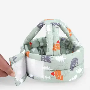 1pc Head Protector Hat, cute cartoon design, adjustable protective cap. A must-have for learning to walk. The perfect gift for Halloween, Christmas, and Thanksgiving.